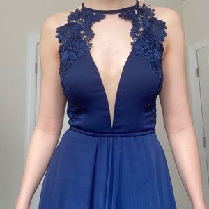 Navy blue Fabiana prom dress